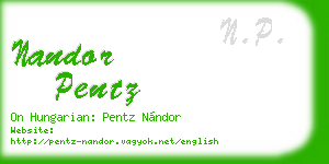 nandor pentz business card